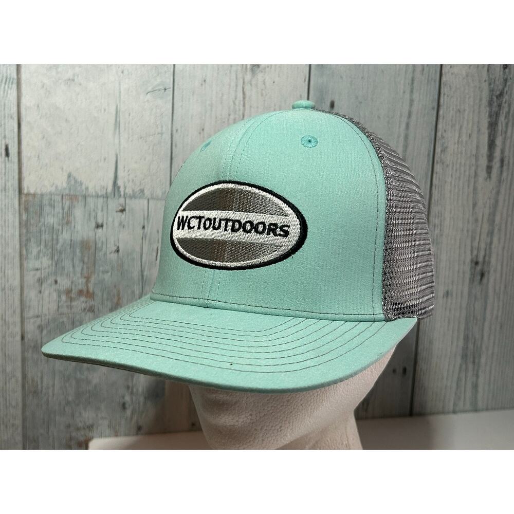 WC Outdoors Trucker Hat Mint Green Gray Mesh Snapback Classic Caps Cap